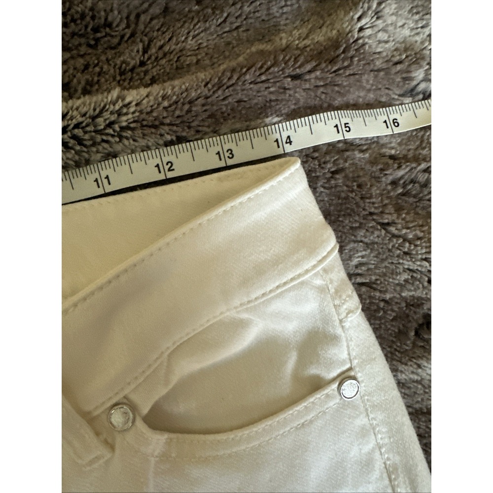 J Mclaughlin Denim Jeans Pants Cream White Stretch Skinny Ankle 28x26 Sz 2 - Picture 5 of 6